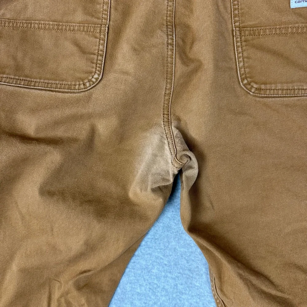 Carhartt Mens Relaxed Fit Canvas Jogger Pants Brown 40 Short Carpenter Utility - Picture 3 of 12